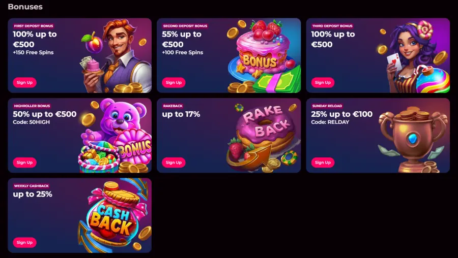 Bonus code sweetyspin
